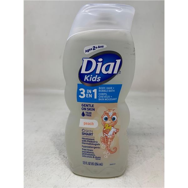 Dial Kids 3 in 1 Peach Body, Hair & Bubble Bath (354ml x 3)
