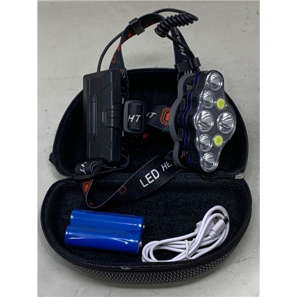LED Headlamp with Charger and Travel Case