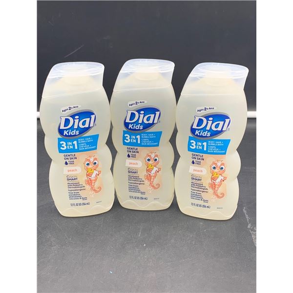 Dial Kids 3 in 1 Peach Body, Hair & Bubble Bath (3 x 354ml)