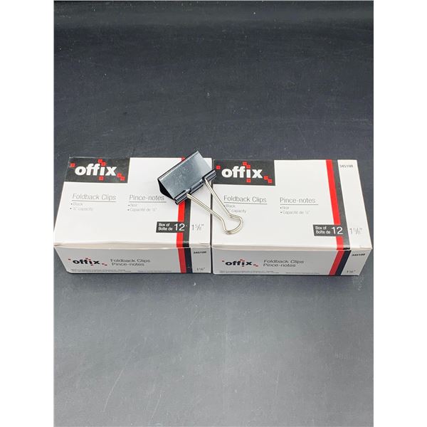 Offix Foldback Clips (12 x 2)