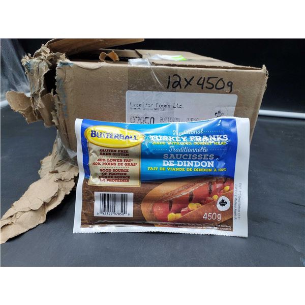 Butterball Turkey Franks - Gluten Free -  12x450g