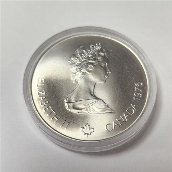 Silver Olympic $5 Coin (~Size )(Ring is resizable for $40) (~length inches)