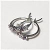 Image 2 : Silver Created Alexandrite Hoop Earrings (~Size )(Ring is resizable for $40) (~length inches), Sugge