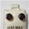 Image 1 : 10K Yellow Gold Garnet(1.65ct) Earrings (~Size )(Ring is resizable for $40) (~length inches), Made i