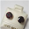 Image 2 : 10K Yellow Gold Garnet(1.65ct) Earrings (~Size )(Ring is resizable for $40) (~length inches), Made i