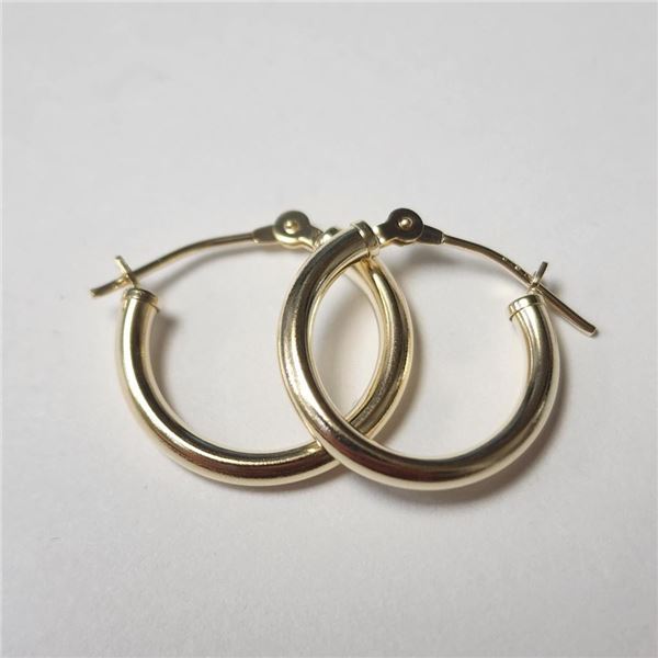 14K Yellow Gold 0.67G Small Hoop Earrings (~Size )(Ring is resizable for $40) (~length inches), Sugg