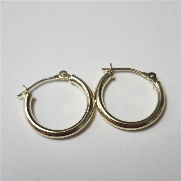 14K Yellow Gold 0.67G Small Hoop Earrings (~Size )(Ring is resizable for $40) (~length inches), Sugg