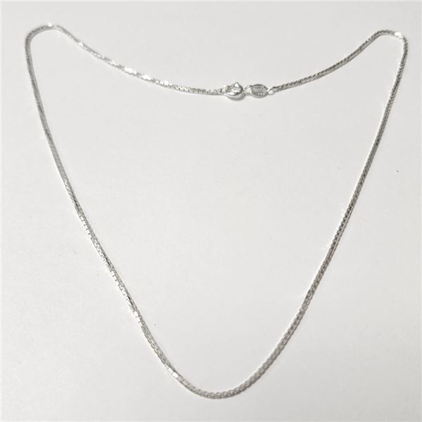 Silver 15" 3.9G Necklace (~Size )(Ring is resizable for $40) (~length inches), Suggested Retail Valu