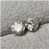 Image 2 : 14K Yellow Gold Cubic Zirconia Earrings (~Size )(Ring is resizable for $40) (~length inches), Sugges
