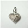 Image 1 : 18K White Gold Heart 1.3G Pendant (~Size )(Ring is resizable for $40) (~length inches), Suggested Re