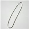 Image 2 : Silver 7.5" Box Chain Bracelet (~Size )(Ring is resizable for $40) (~length inches), Suggested Retai