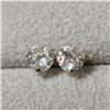 Image 1 : 14K Yellow Gold Cubic Zirconia Earrings (~Size )(Ring is resizable for $40) (~length inches), Made i