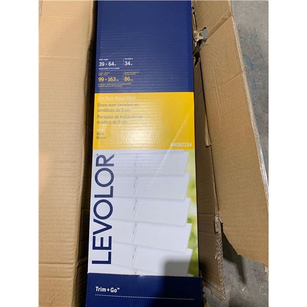 Levolor Trim + Go 2" faux Wood White Blinds 39"w x 64"h