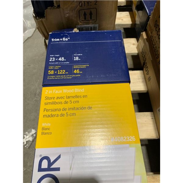 Levolor Trim+Go 2" Faux Wood White Blind 23"w x 48"h