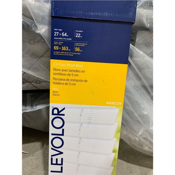 Levolor Trim+Go 2" Faux Wood White Blind 27"w x 64"h