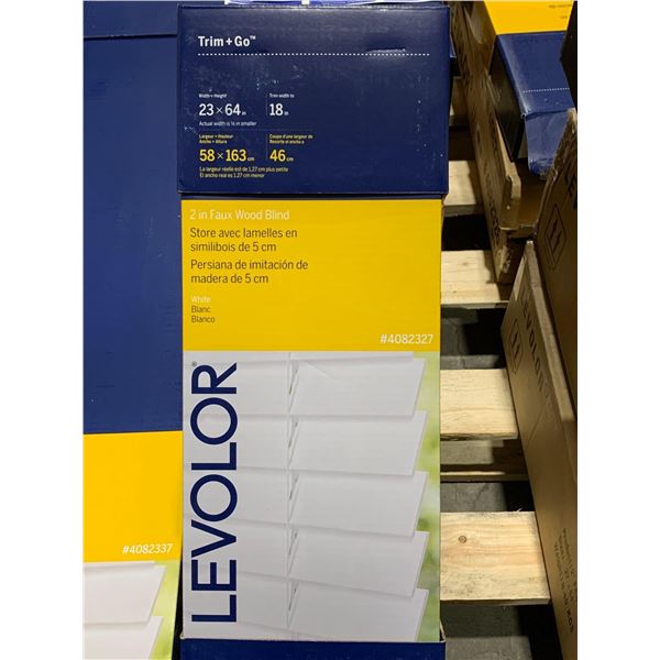 Levolor Trim+Go 2" Faux Wood White Blind 23"w x 64"h