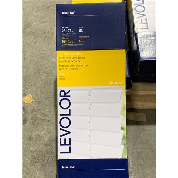 Levolor Trim+Go 2" Faux Wood White Blind 23"w x 72"h