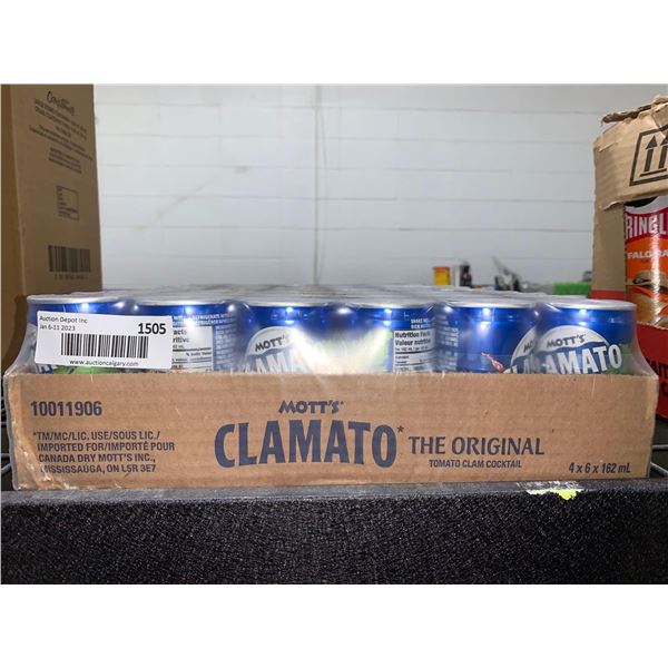 CASE LOT Mott's Clamato Original MINI cans 24 x 162ml