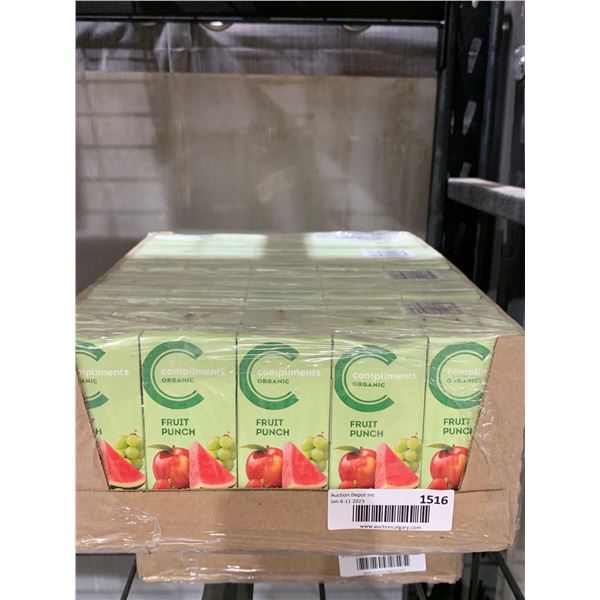 Case Lot Of Compliments Organic Fruit Punch 4 x 10 x 200ml