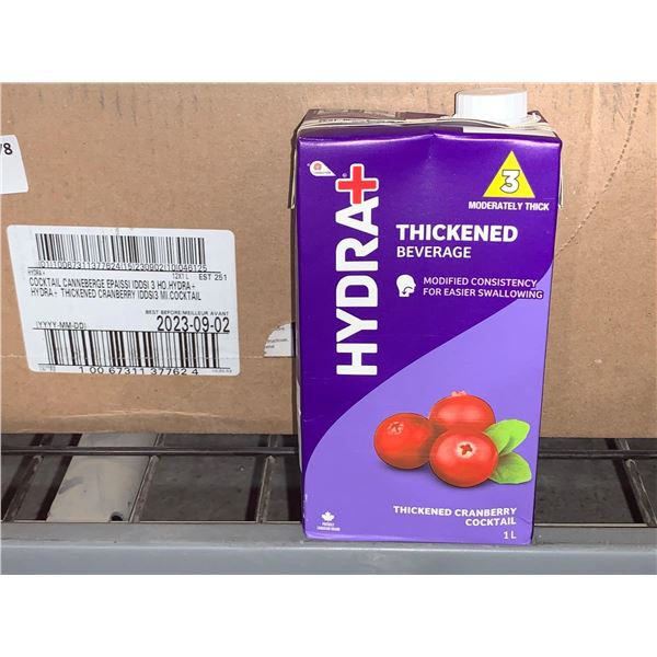 Case Lot Of Hydra Thickened Beverage Cranberry Cocktail 12 x 1L