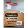 Image 1 : Case Lot Of Rubbermaid Dry Food Storage Containers 6 Count