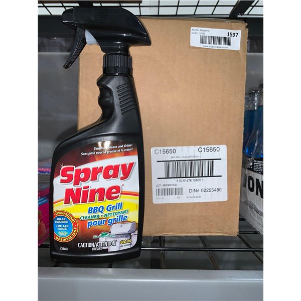 Case Lot Of Spray Nine BBQ Grill 6 x 650ML