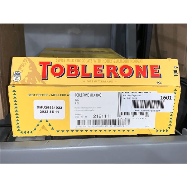 Case Lot Of Toblerone 20 x 100g