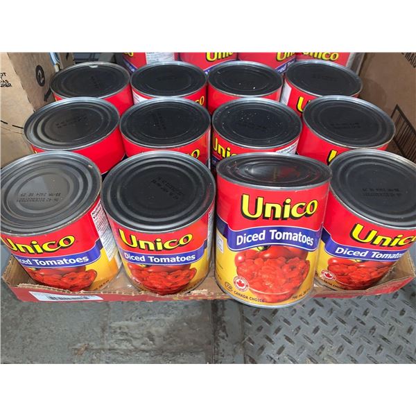 Case Lot Of Unico Diced Tomatoes 12 x 796ML