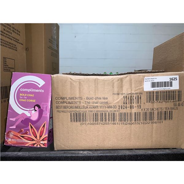 Case Lot Of Compliments Bold Chai Tea 6 x 20