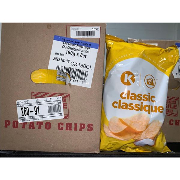 Case Lot Of Circle K Classic Chips 8 x 180g