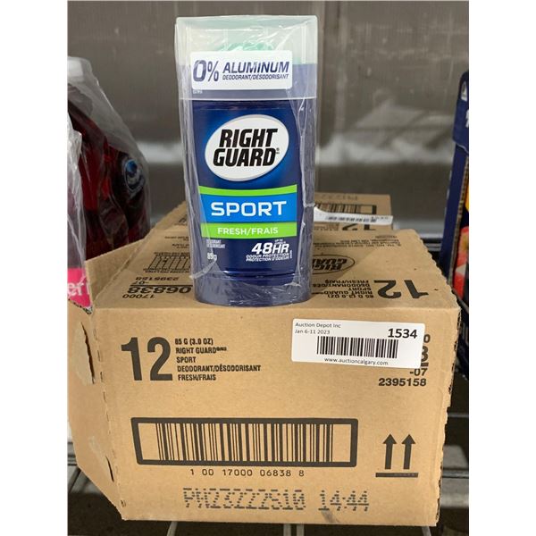 Case Lot Of Right Guard Sport Deodorant 12 x 85g