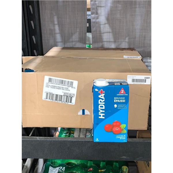 Case Lot Of Hydra Thickened Cranberry Juice 12 x 1L