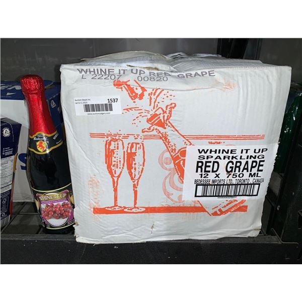 Case Lot Of Whine It Up Sparkling Red Grape Beverage 12 x 750ml