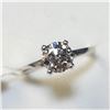 Image 2 : 14K White Gold Solitaire Diamond (1.1Ct,Vs,F) Ring (~Size 6)( (~weight 2.52g), Made in Canada, Appra