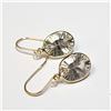 Image 2 : 10K Yellow Gold White Topaz(2.5ct) Earrings (~weight 0.96g), Made in Canada, Appraised Retail $830