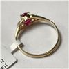 Image 4 : 10K Yellow Gold Ruby(0.57ct) Diamond(0.07ct) Ring (~Size 6.25)(~weight 1.37g), Made in Canada, Appra