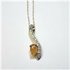 Image 1 : 10K Yellow Gold Opal 18"(0.5ct) Diamond(0.2ct) Necklace (~weight 1.48g), Appraised Retail $1220