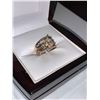 Image 3 : Ladies 14K GP Marquis Solitaire Multi Stone Engagement/ wedding ring size 7