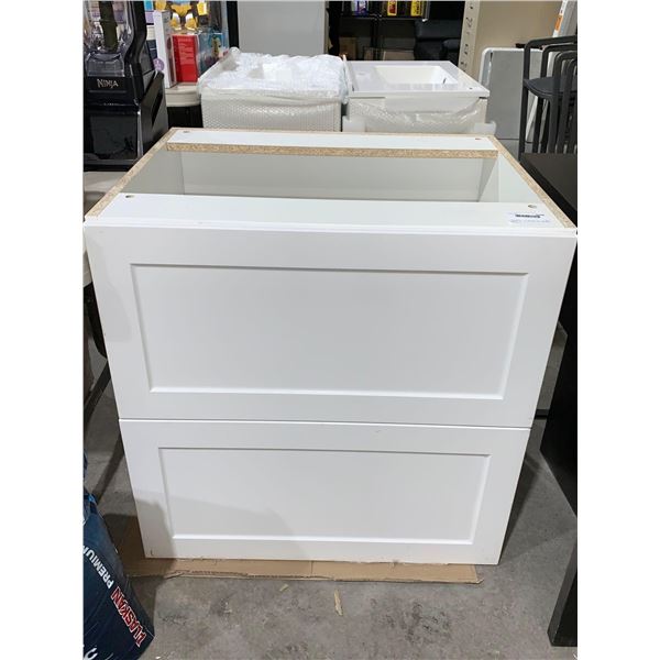 NEW 2 Drawer Vanity Cabinet NO Vanity Top White 30 1/2"w x 24 1/2"d x 30 1/2"h