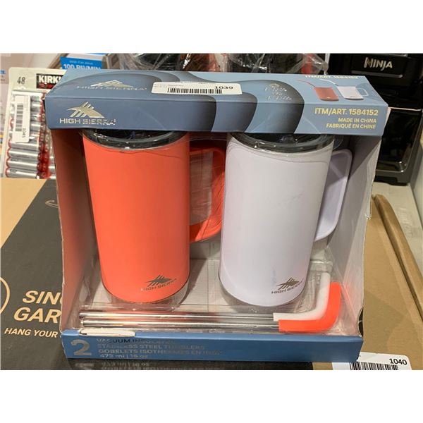 High Sierra 2pk Vacuum Insulated Stainless Steel Tumblers 16oz