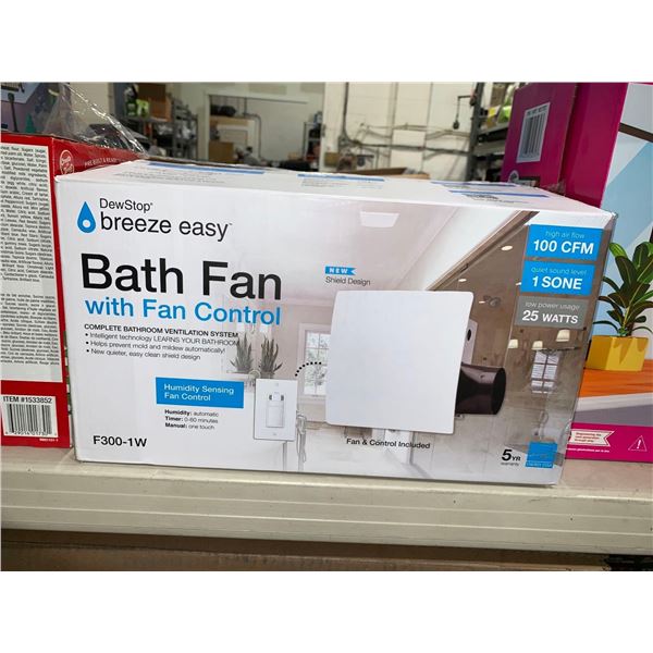 DewStop Breeze easy Bath Fan w/ Fan Control