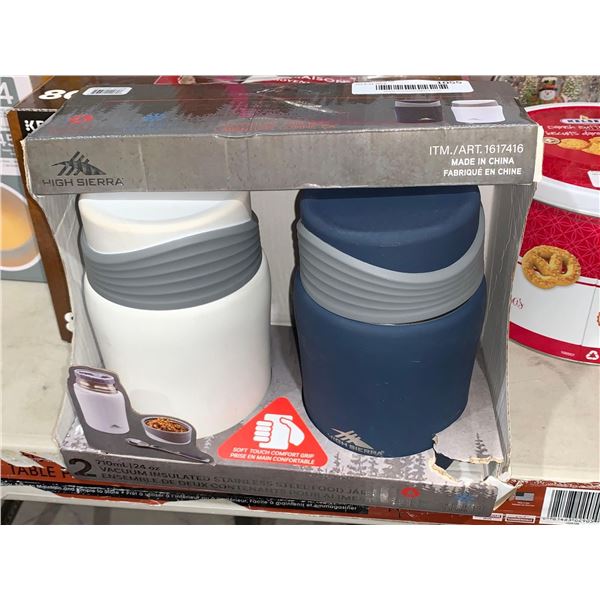 High Sierra 2 Vacuum Insulated Stainless Steel Food jars  24oz