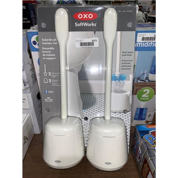 OXO Soft Works Toilet Brush Canister Set Pack of 2