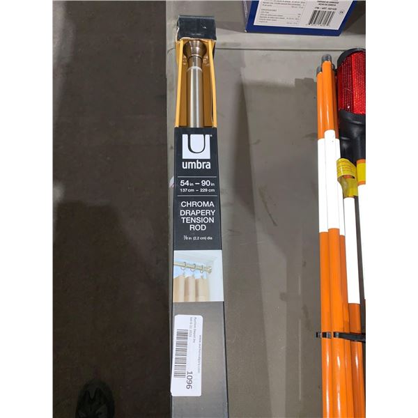 Umbro 54" - 90" Chroma Drapery Tension Rod 7/8" Dia