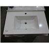 Image 3 : Single Sink Bathroom White Vanity 1 Door and 3 drawer Cabinet w/ White top 31"w x 19"d x 29"h