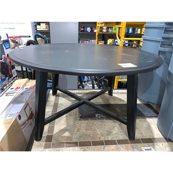 Wood Coffee table in Black 3ft wide x 19"h See Pictures for Damamge