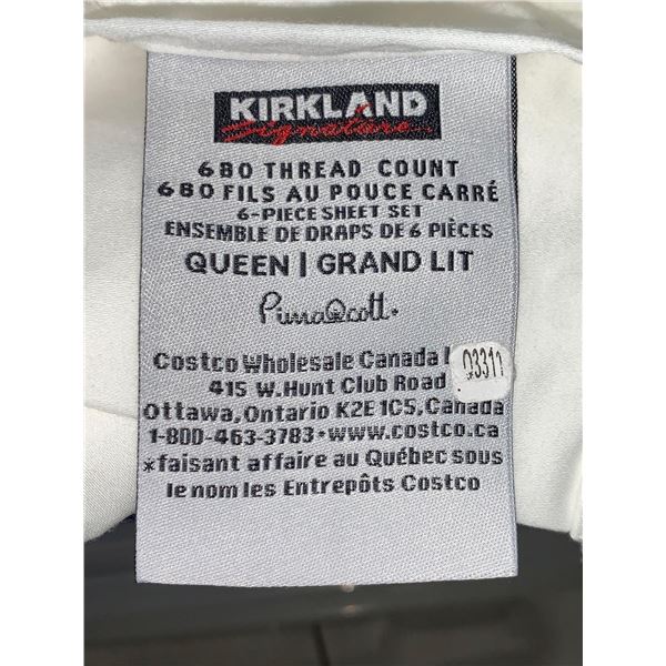 Kirkland 680 Thread Count Queen Size 6pc Set
