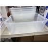 Image 3 : Lot of 6 Plastic Stoarage bins w/ lids 9" x 15"