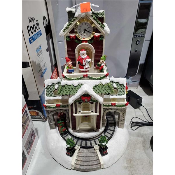 Christmas Train Station Decoration no powercord as is