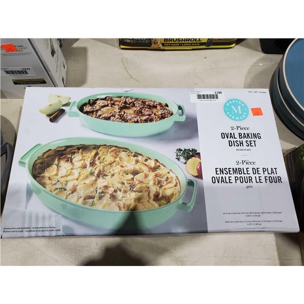 Martha Stewart 2 pc Oval Baking Dish Set Stoneware